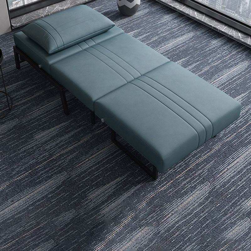 Faux Leather Contemporary Sofa Bed Armless Stain Resistant Bed Sofa Couch