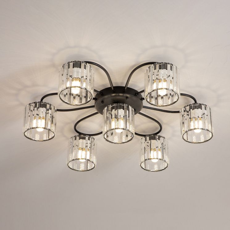 Contemporary Flush Light Fixture Glass Flush Mount Lights for Living Room