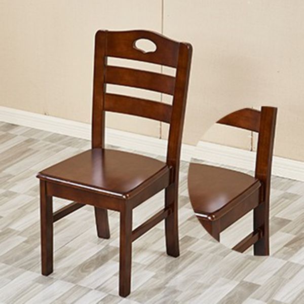 Traditional Dining Room Chair Wood Dining Side Chair with 4 Legs for Home Use