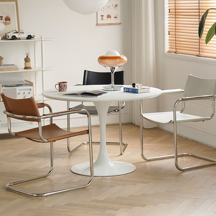 Industrial Arm Chair Modern Leather Indoor Dining Chair for Home