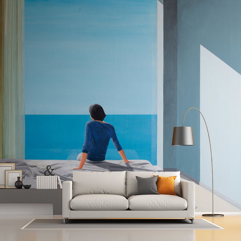 Comeback to the Seaside Mural Artistic Moisture Resistant Bedroom Wall Decor, Optional Size