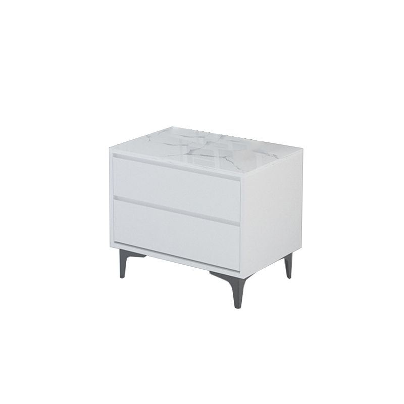 Modern 23.62" L Accent Chest with Drawers and Black Bracket Legs