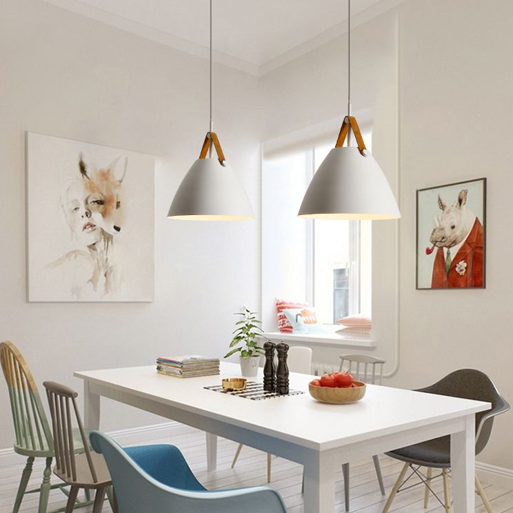 Macron Metal Hanging Light Nordic Style Pendant Light Cone Shape Hanging Light for Coffee Shop