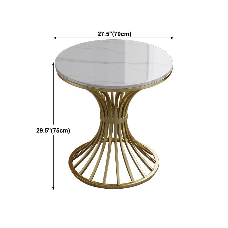 Metal Traditional Luxury Round Indoor Table Stone Top Table for Kitchen