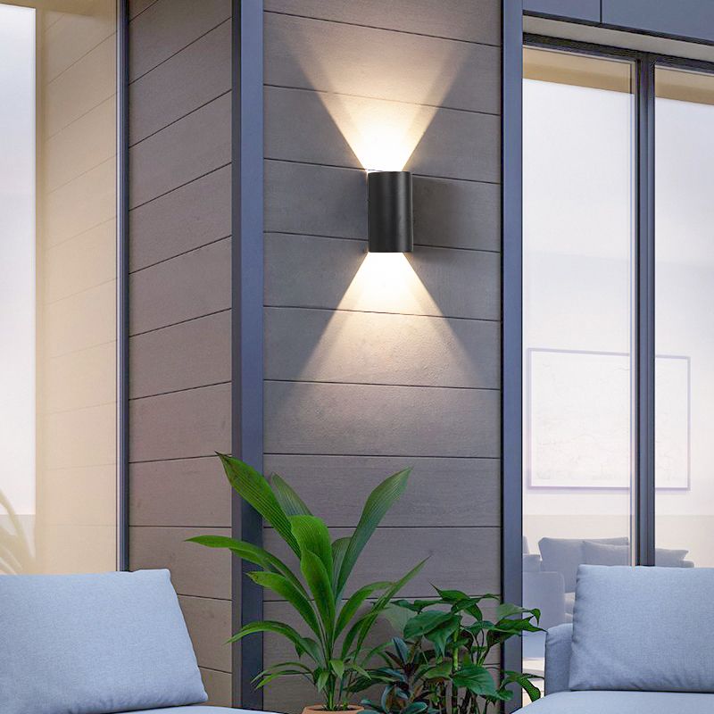 Metal Wall Lamp Modern 2 Lights Wall Mounted Lighting for Outdoor