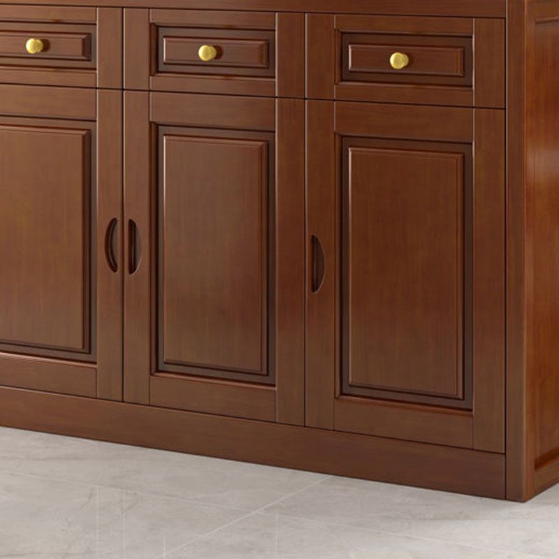 3-drawer Solid Wood Cabinet 15.74" Wide Accent Cabinet Doors