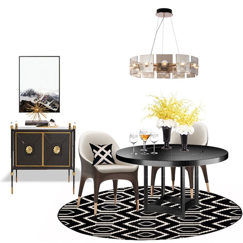 Lampada del lampadario a tamburo ultra-moderno lampada a sospensione di vetro con cavo sospeso per camera da letto