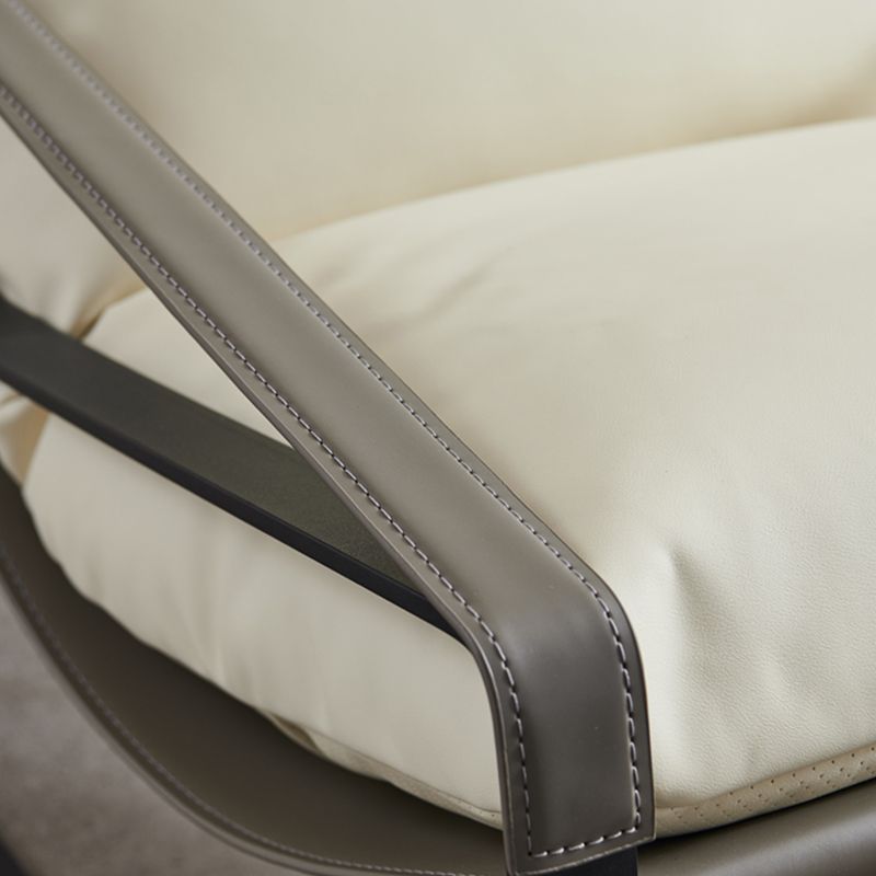 Modern 35.43" Wide Sewn Pillow Back Sponge Metal Frame Arm Chair