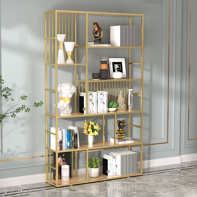 Manufactured Wood Shelf Etagere Bookshelf Modern Iron Frame Bookshelf for Office