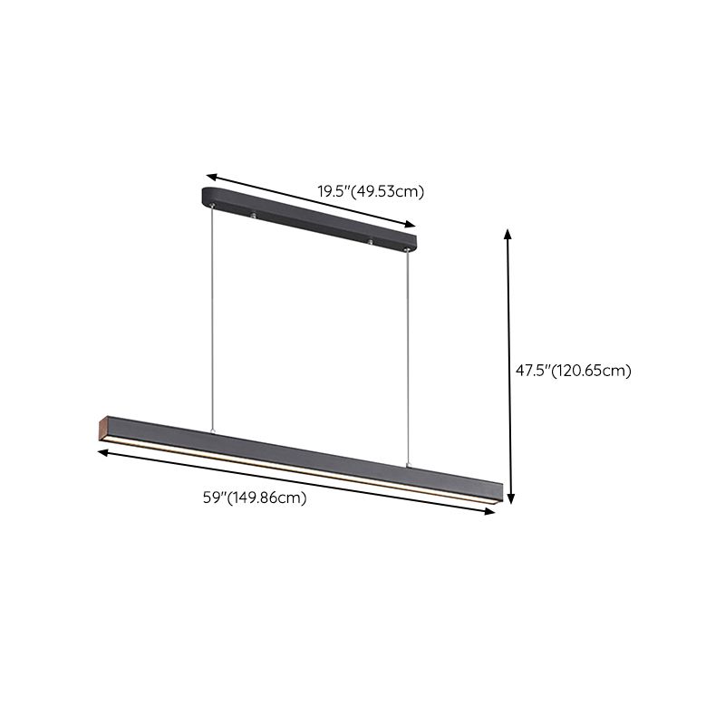 Modern Hanging Ceiling Light 1 Light Pendant Lighting Fixtures in Black Finish