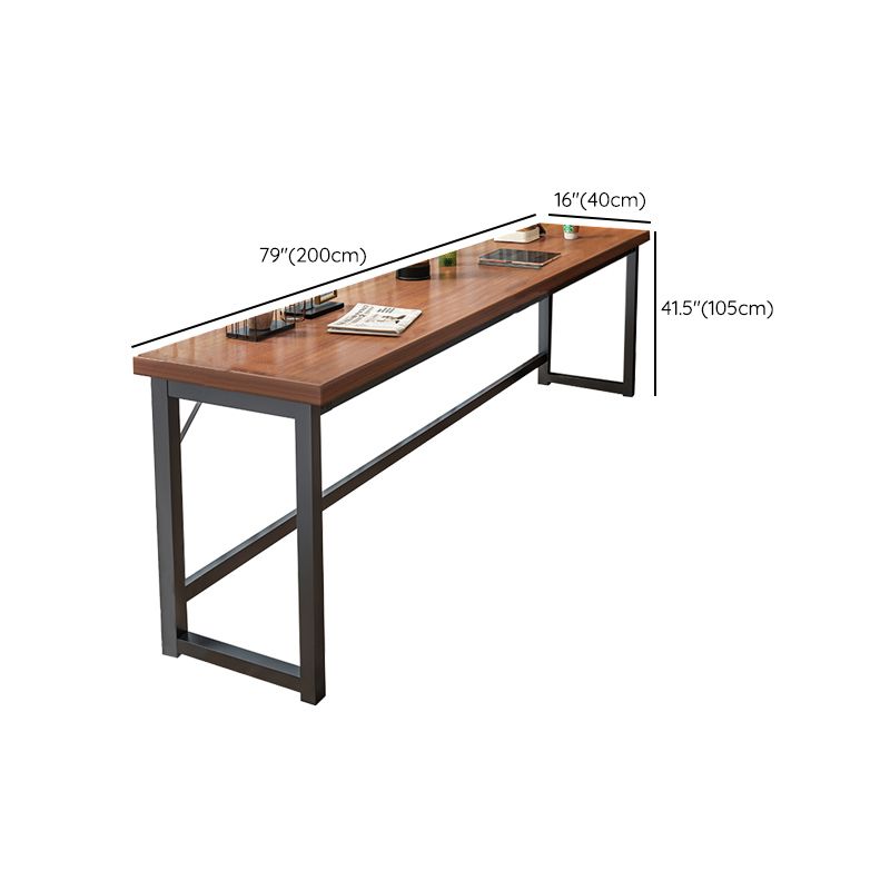 Rectangle Manufactured Wood Bistro Table Modern Pub Table with Metal Frame