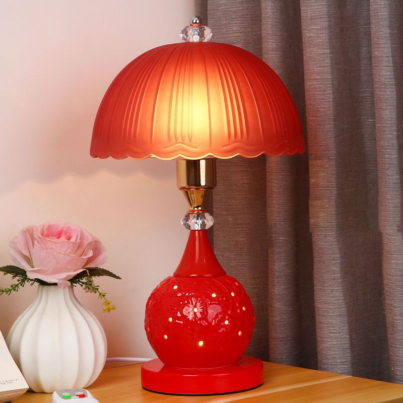 1 lampes de table de nuit légères de la lampe de table en verre de style moderne