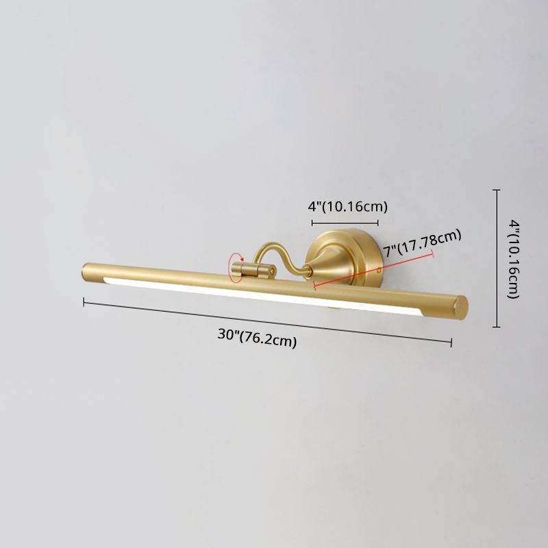 Modern Minimalist Style Cylinder Wall Mounted Vanity Lights 1 Light Vanity Lighting Ideas with Copper Shade