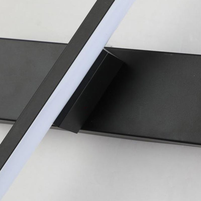 Nordic Style Metal Wall Light Strip Shape Rotatable Wall Lamp for Bedroom