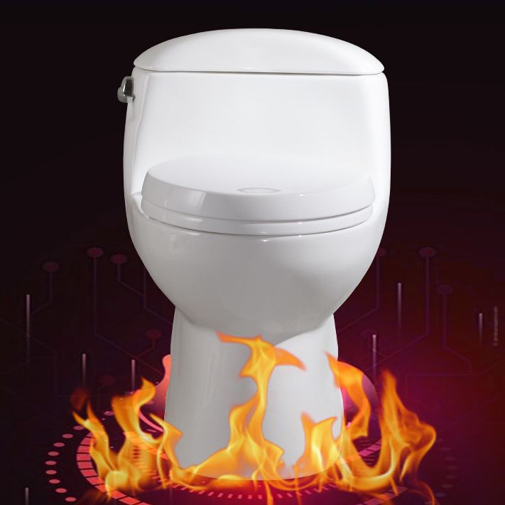 Traditional Seat Included One Piece Toilet Floor Mounted Toilet Bowl for Washroom