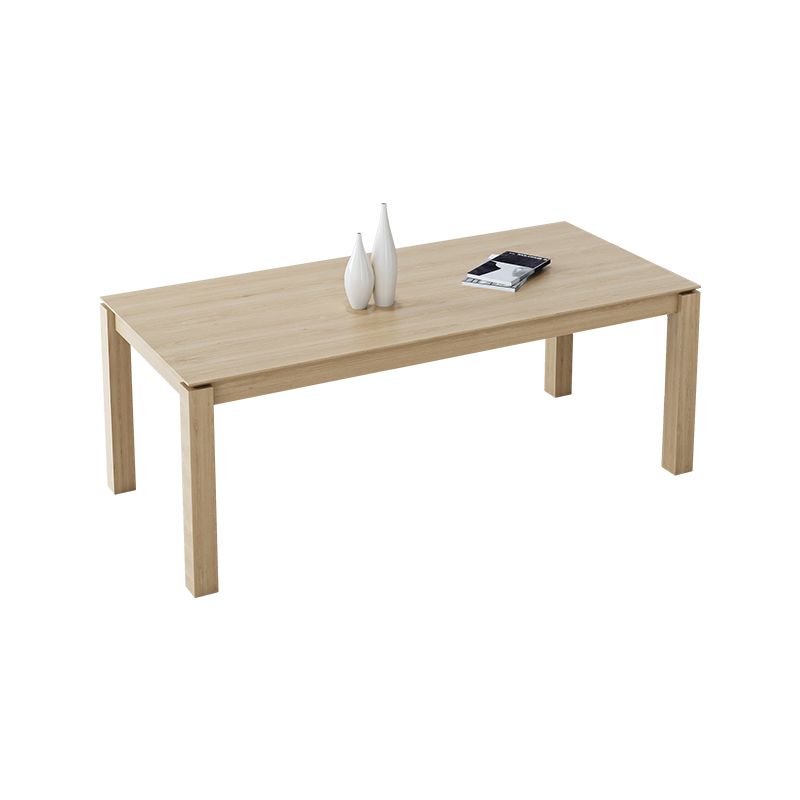 4 Legs Dining Table Solid Wood Dining Table with Natural Finish Legs