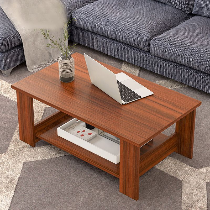 Rectangular Coffee Table Scandinavian Wood Four Legs Coffee Cocktail Table