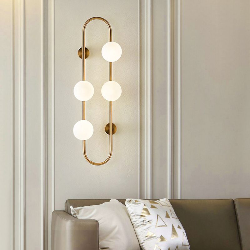 4 Light Unique Shape Wall Light Fixture Modern Wall Mounted Lighting for Living Room