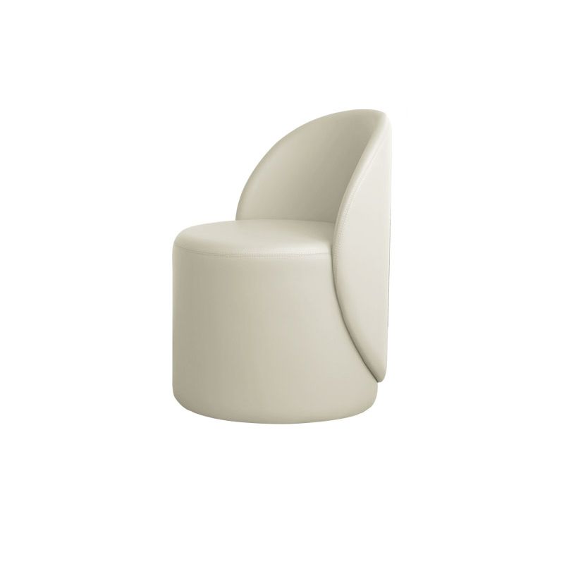 Scandinavian Solid Color Armless Chair Tight Back Accent Chair