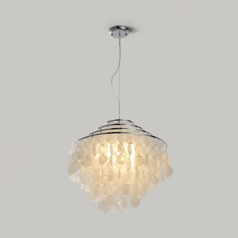 Éclairage de plafond à corde suspendue coquille
