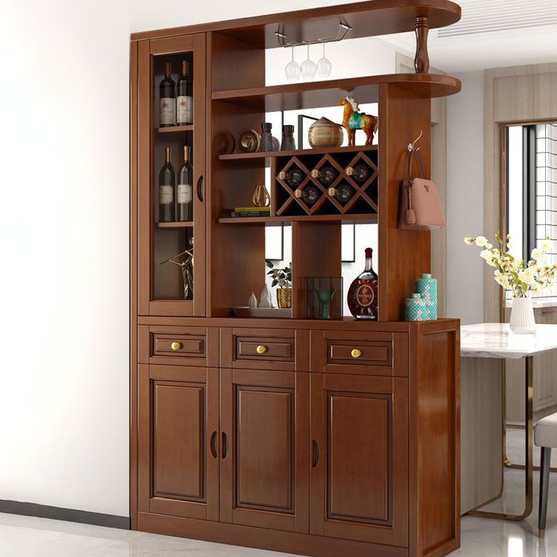 3-drawer Solid Wood Cabinet 15.74" Wide Accent Cabinet Doors