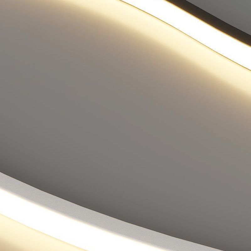 2-Light White/Black Modern Wall Mounted Sconce LED Wall Light for Bedroom