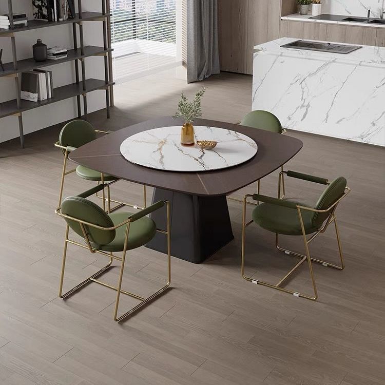 Gold Legs Dining Arm Chair Glam Dining Room Upholstered Chair