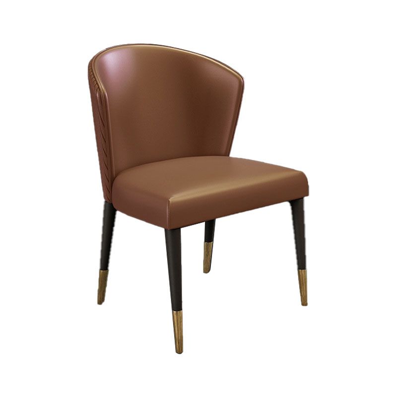 Silla de comedor tapizada con acabado mate moderno del lado del Wingback del hotel