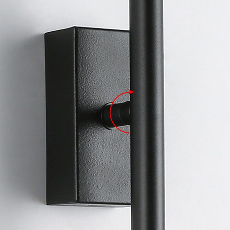 Contemporary Black/Golden Bathroom Vanity Light Metal LED Bath Bar