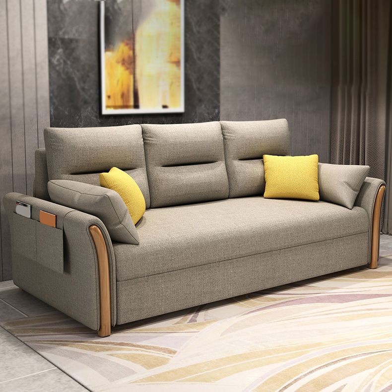 Pillow Included Sofa Futon Cushion Back Flared Arms Convertible Sofa