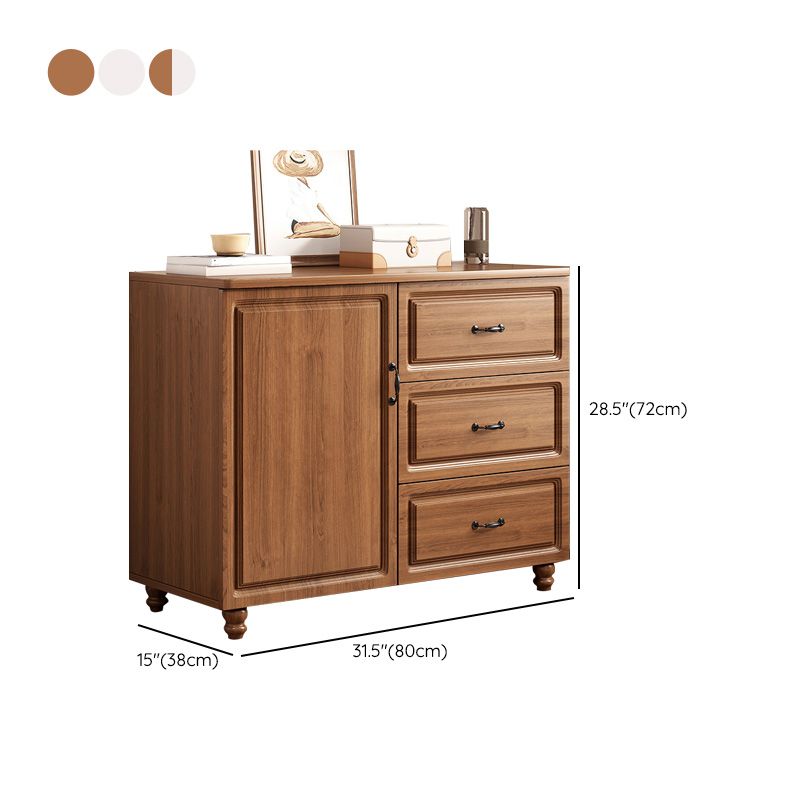 Modern Storage Cabinet Solid Wood Cabinet with Drawer for Home
