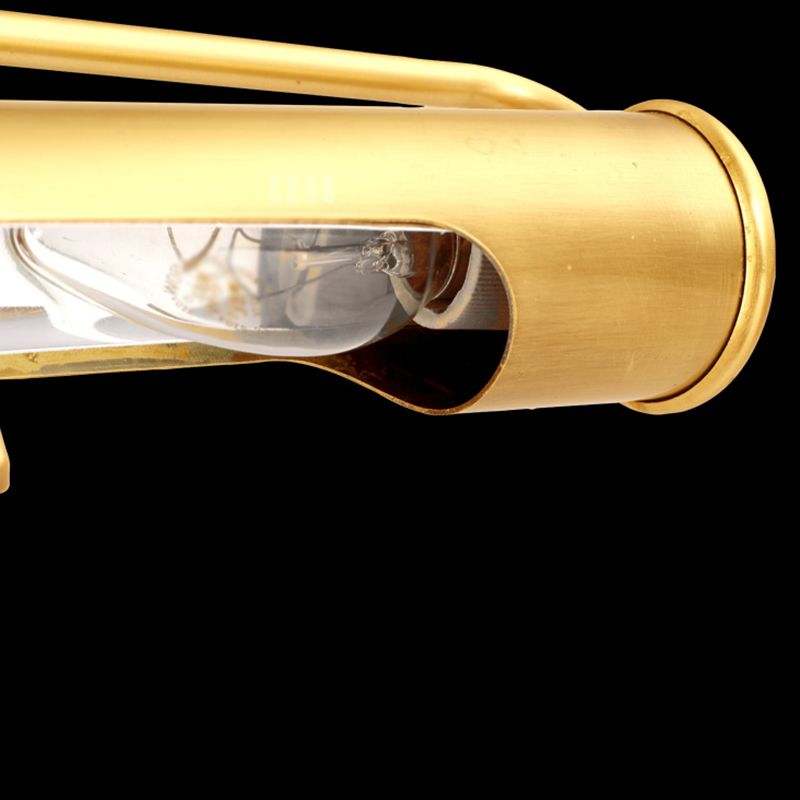 14" Long Metallic Bar Vanity Light Mid Century Modern Wall Mount Light in Brass