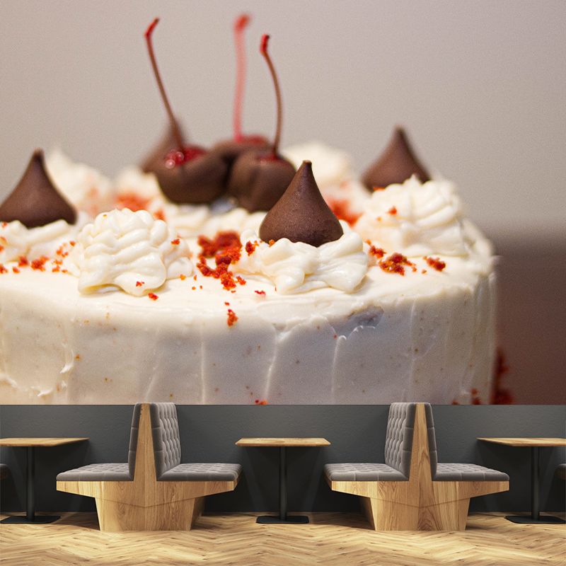 Minimalism Style Sweet Cake Mural Decal Waterproofing Wall Decor for Cake Shop