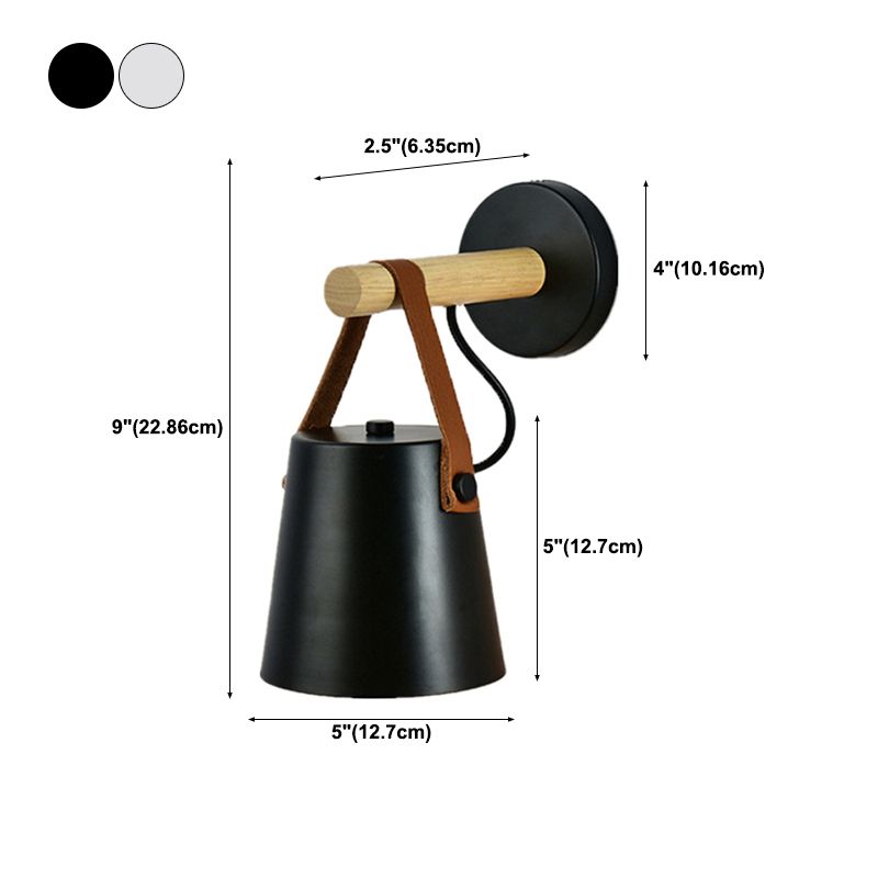 Metal Geometric Shape Wall Lights Industrial 1-Light Wall Light Sconce