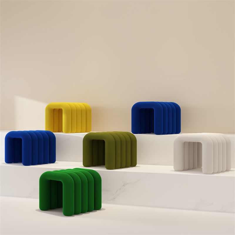 Modern Style Dining Chair Velvet Open Back Side Chair for Dining Room