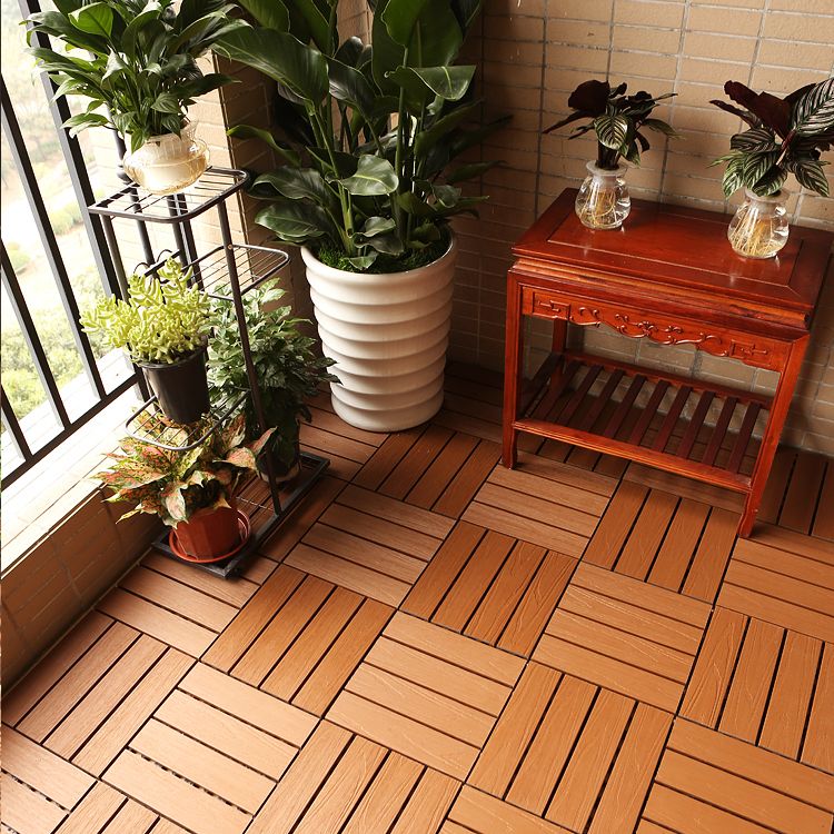 Composite Deck Tile Solid Color Water Resistant Patio Flooring Tile