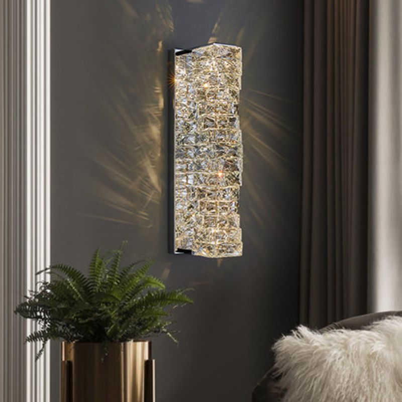 Stile moderno fidefuggi di illuminazione a parete in cristallo trasparente luci di applique a parete uniche a 1 luce