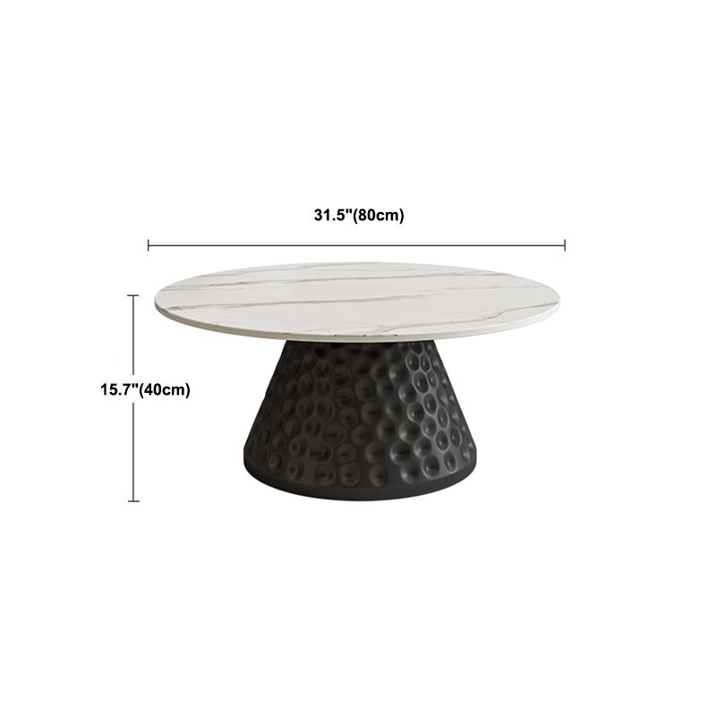 Slate Pedestal Coffee Table Round Modern Minimalist Coffee Table