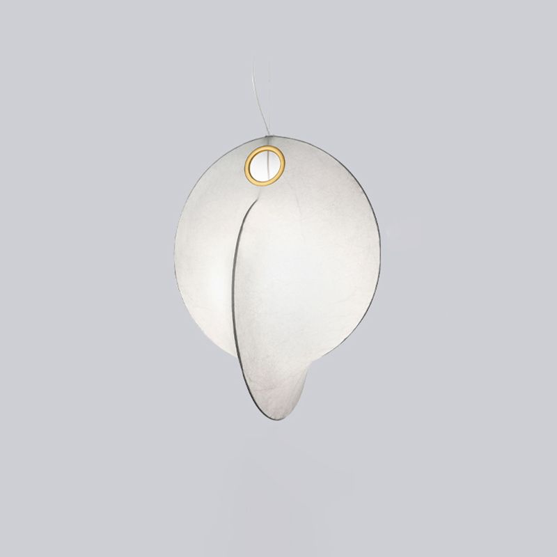 Silk moderne pendant nordique lumière 1-Light White suspendu plafond plafond pour salle à manger