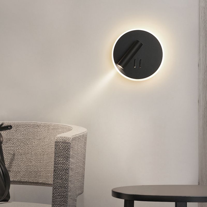 Modern Metal Wall Light Geometric 2 Lights Reading Wall Sconce for Living Room
