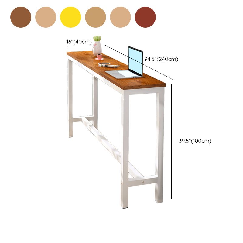 Industrial Style Bistro Bar Desk Wood Rectangle Pub Table for Cafe