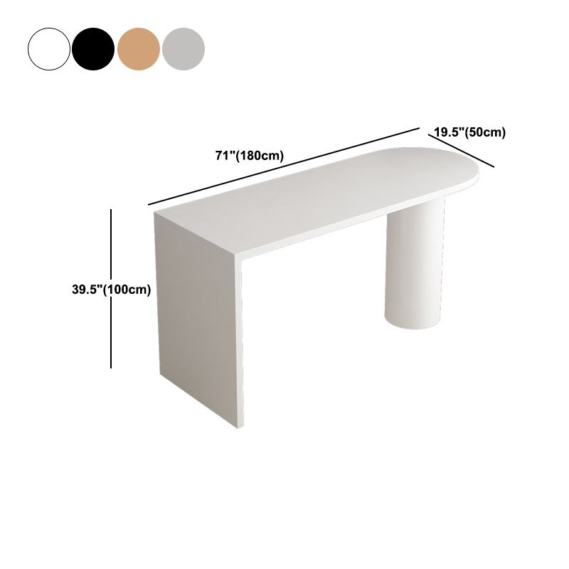 Solid Wood Pub Table Contemporary Bar Table with Double Pedestal