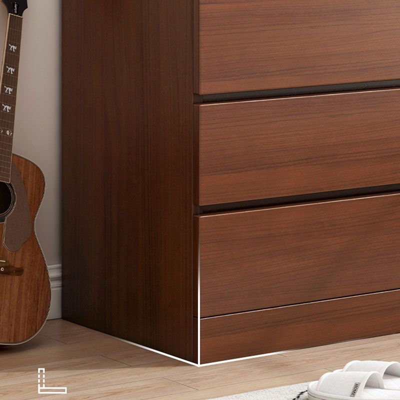 Contemporary 42.9-Inch Tall Wood Accent Chest with 6 Drawers