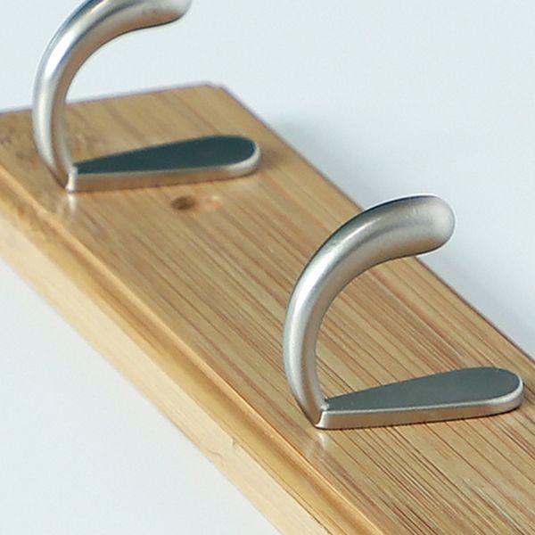 Modern Wood Coat Rack Wall-Mounted with Hooks Entry Hall Tree