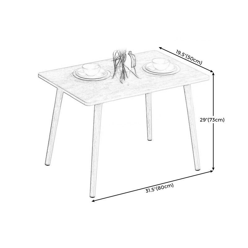 Modern Style Density Plank Wood/white Top Solid Wood Leg Coffee Table