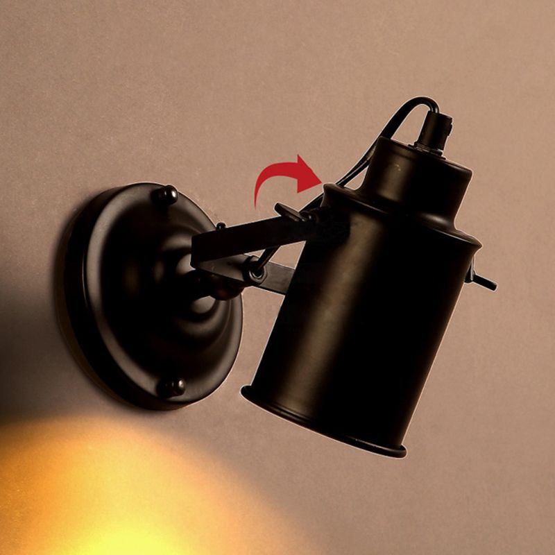 Einzigartige Schattenleuchte Industrial Style 1 Lichtmetall Wandleuchte Leuchte in Schwarz