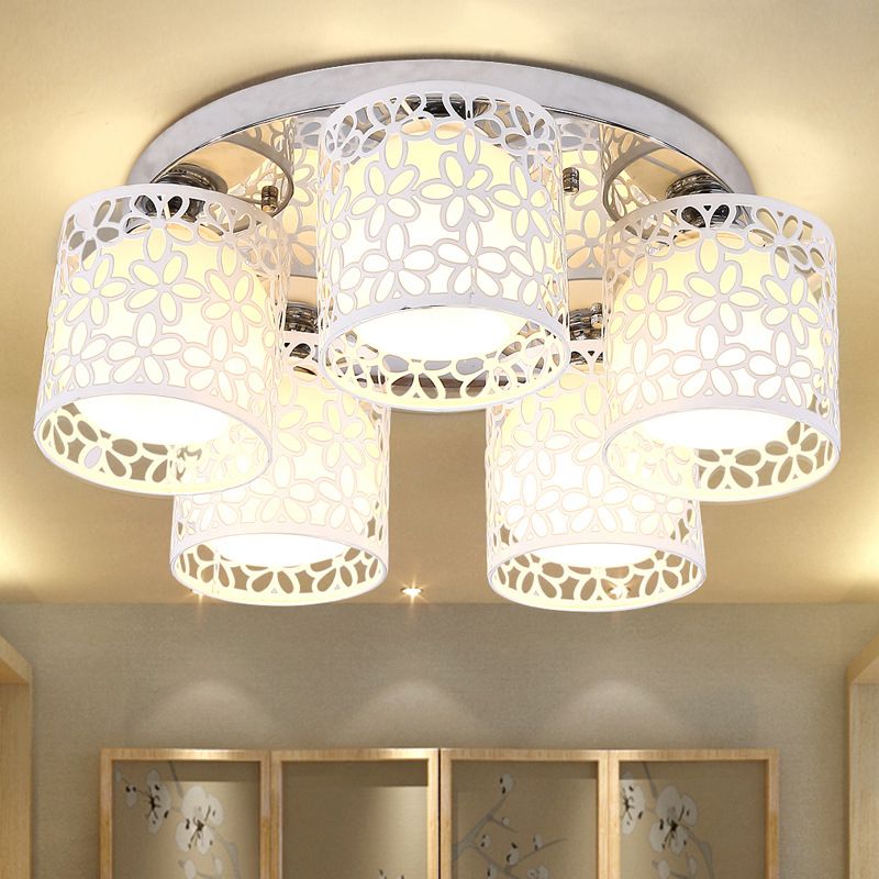 Modern Style Ball Shape Flush Mount 5-Lights Glass Ceiling Light for Bedroom