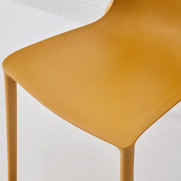 Chaise d'appoint de salle à manger en plastique empilable, chaises de salle à manger scandinaves à dossier solide, sans accoudoirs
