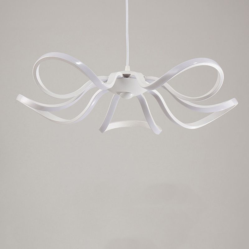 Modern Simple Flower Chandelier Lamp Aluminum LED Hanging Light for Dining Room