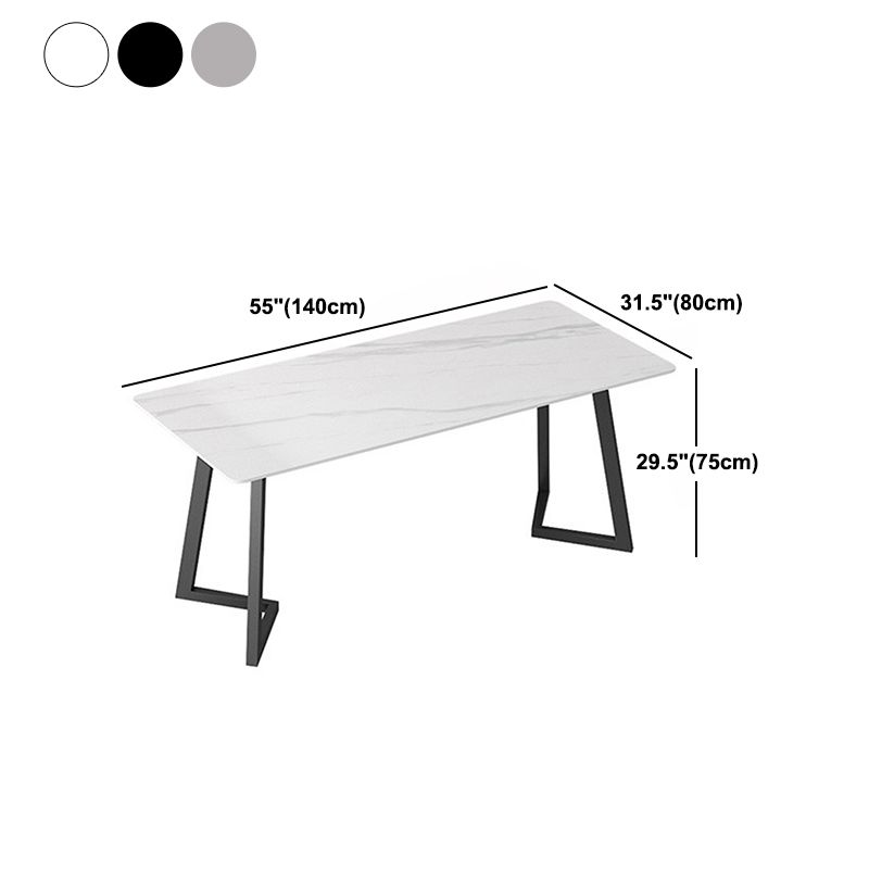 Modern Rectangle Dining Table Set 1/4/7 Pieces Dinette Set with Sintered Stone Top